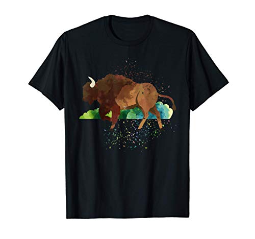 Fauna Silvestre Regalo De Animales Bisonte Americano Búfalo Camiseta