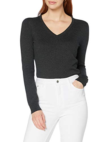 FIND Cotton V, suéter Mujer, Gris (Charcoal Bn85), Medium