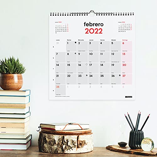 Finocam - Calendario 2022 30X30 - 300x300 mm Neutro de Pared para Escribir Español