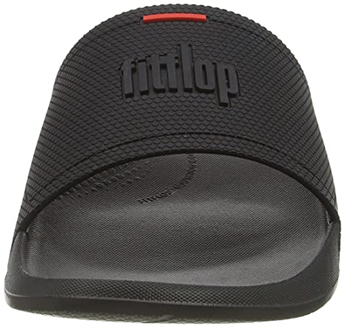 Fitflop IQUSHION Pool Slide-Rubber, Chanclas Mujer, Negro (All Black), 42 EU