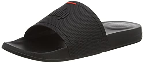 Fitflop IQUSHION Pool Slide-Rubber, Chanclas Mujer, Negro (All Black), 42 EU