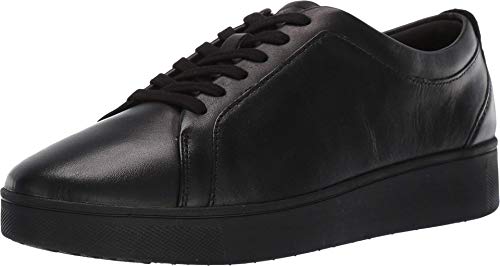 Fitflop Rally Tennis Sneaker-Leather-Updated, Zapatillas sin Cordones Mujer, Negro (All Black), 40 EU
