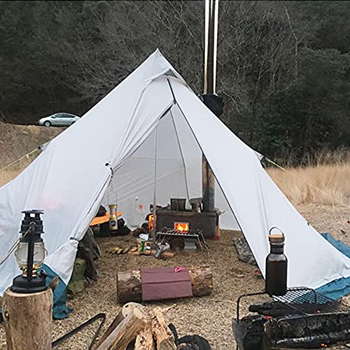 Flytise Hot Tent Stove Jack Tent - Cañón para estufa de leña, con anillo antiquemaduras para tiendas de leña
