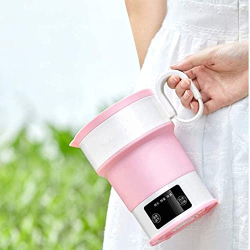 Folding Kettle Travel Portable Kettle Three Functional Modes Boiling Water Dechlorination Heat Preservation Overheat Protection Pink (Pink)