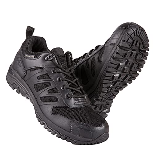 FREE SOLDIER Zapatillas Trekking Hombre Zapatillas Senderismo Tacticas al Aire Libre Zapatos Militares de Montañismo(Negro,43)