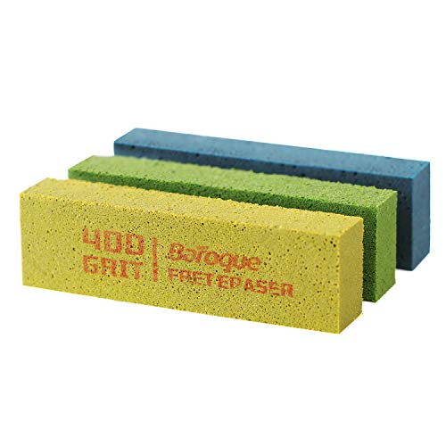 Fret Erasers180 & 400 & 1000 Grit, bloques de goma abrasivos para pulir trastes, juego de 3