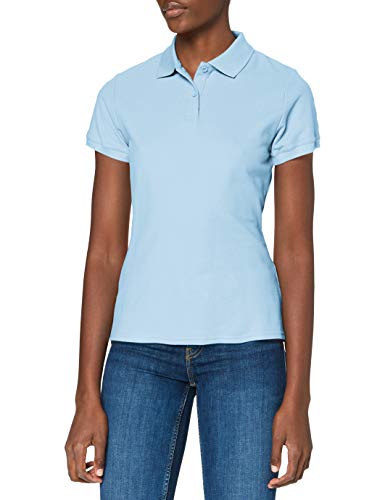 Fruit of the Loom Ss078m - Polo Mujer, Azul (Sky Blue), Large