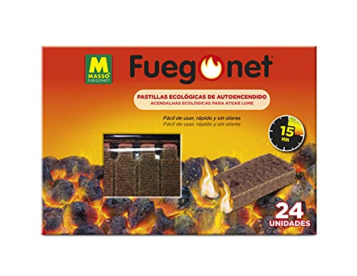 FUEGO NET Fuegonet 231122 Pastillas de Autoencendido, Blanco, 19.8x3x13.5 cm