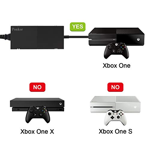 Fuente de alimentación de Xbox One, [VIETEST Version] Cargador de reemplazo del Cable de alimentación del Adaptador de CA para Microsoft Xbox 1
