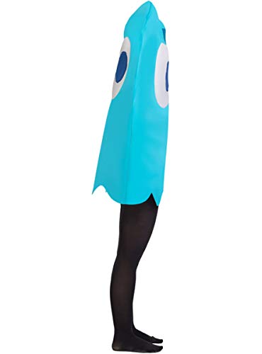 Funidelia | Disfraz de Fantasma Pac-Man Inky Oficial para niño y niña Talla 4-10 años ▶ Comecocos, Videojuegos, Años 80, Arcade - Color: Azul - Licencia: 100% Oficial
