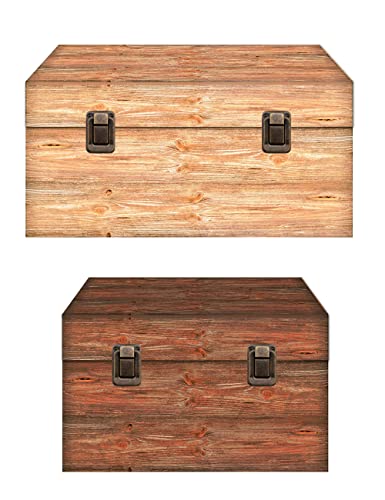FUXXER® - 4 cierres de gancho, para cofres, cajas, maletas, diseño vintage de latón, 47 x 32 mm, bronce.