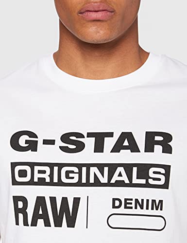 G-STAR RAW Graphic 8 T-Shirt, Weiß (White 336-110), XL para Hombre