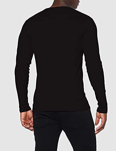 G-STAR RAW, hombres Camiseta Basic Round Neck Long Sleeve, Negro (black 124-990), M