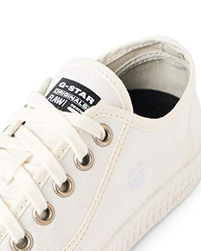 G-STAR RAW Rovulc Denim Low Sneakers, Zapatillas Mujer, Blanco (White (White 110) 110), 39 EU