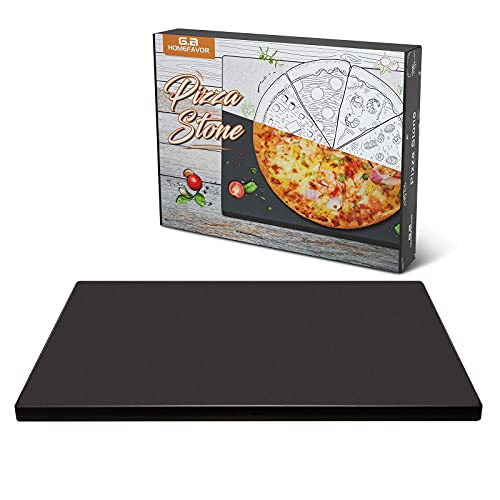 G.a HOMEFAVOR Piedra para Pizza refractaria, Piedra de Pizza para Horno y Parrilla, Apta para Tartas, Pasteles, Pan, Calzones, y Más