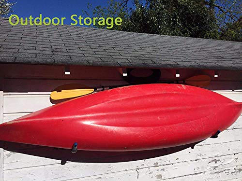 Ganchos para Kayak de Garaje, 4 Rack de Pared para Almacenamiento Interior y Exterior, Para Colgar en la Pared, para Canoa, Tabla de Surf o Snowboard