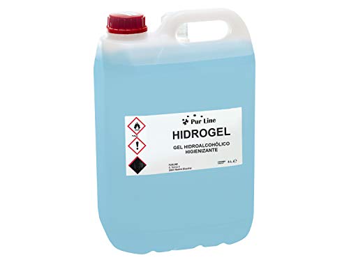 Garrafa 5L gel hidroalcohólico higienizante PURLINE HIDROGEL 5L
