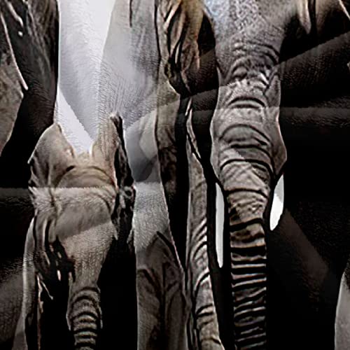 GCYKGL 3D Sherpa Manta Grupo de Elefantes Ultra Suave Franela Manta ​de Cama Cálida Manta de Impresión 3D Esponjoso Suave Franela Felpa Manta para Cubrir Sofá Cama 180x200 cm