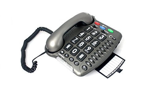 Geemarc AMPLIPOWER40 - Teléfono de teclas grandes con cable (especial para personas con deficiencias auditivas, (importado)
