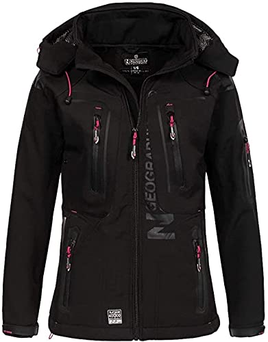 Geographical Norway TISLANDE BELL Women - Chaqueta de invierno para mujer, chaqueta de invierno con capucha para mujer, chaqueta de manga larga, parka, Negro , L