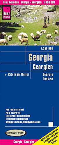 Georgia, mapa impermeable de carreteras. Escala 1:350.000 impermeable. Reise Know-How.: worldmappingproject
