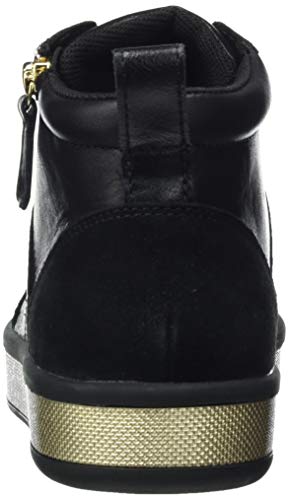 Geox D LEELU' G Sneaker Mujer, Negro (Black), 39 EU