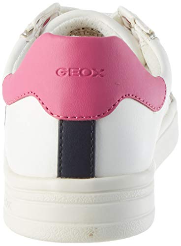 Geox J DJROCK GIRL G Sneaker Niñas, Blanco (White/Navy), 28 EU