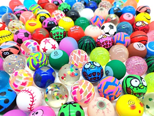 GERILEO Pack de 25/50/100 Pelotas Saltarinas para niños de 32mm - Pelotas de Goma pequeñas - Bouncy Balls - Relleno para piñatas, Bolsas de Fiesta, cumpleaños (50 Pelotas)