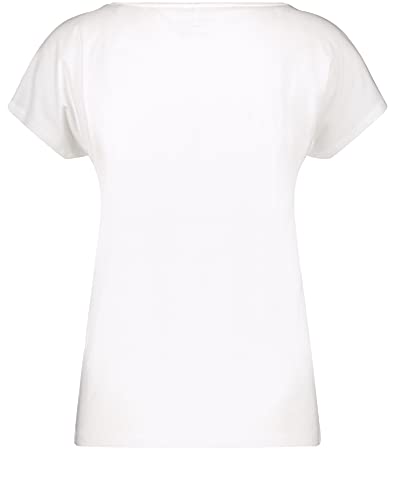 Gerry Weber Casual T-Shirt 1/2 Arm Camiseta, Color Crudo, Blanco y Verde, 42 para Mujer