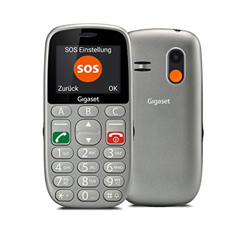 Gigaset GL390 - teléfono móvil para Mayores con Teclas Grandes - botón SOS 3 Llamadas directas - Máxima sencillez y Visibilidad.