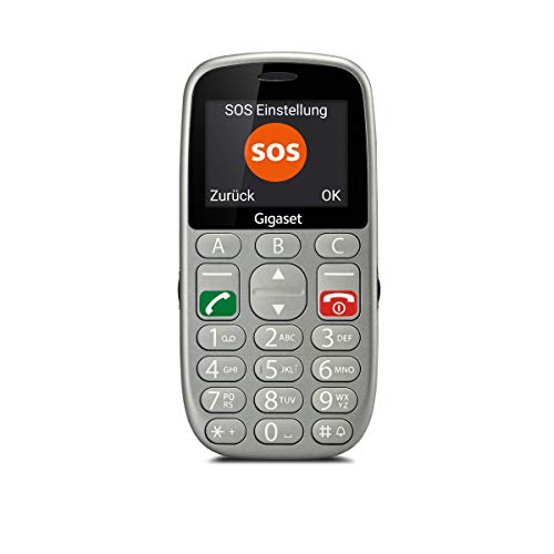 Gigaset GL390 - teléfono móvil para Mayores con Teclas Grandes - botón SOS 3 Llamadas directas - Máxima sencillez y Visibilidad.