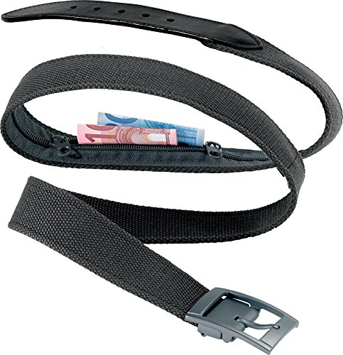Go Travel – Cinturón oculta-billetes. Talla única, negro, talla única