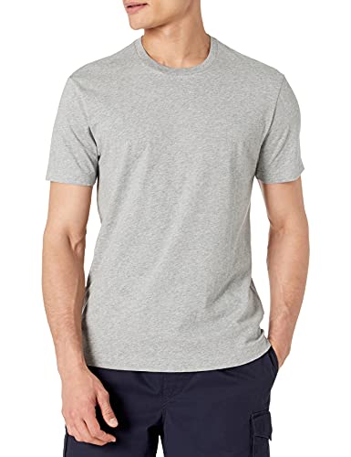 Goodthreads Short-Sleeve Crewneck Cotton T-Shirt Camiseta, Gris Pálido, L