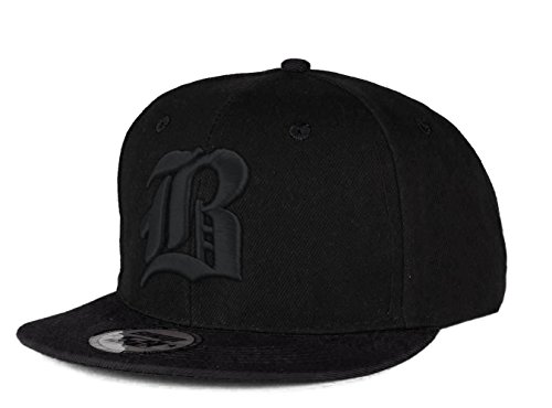 Gorra de béisbol Snapback 3d Gótica Hip-hop multicolor B Black Black Regular