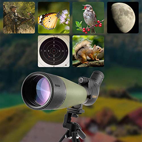 Gosky 20-60x80 Telescopio Terrestre con trípode y adaptador para teléfono inteligente - El alcance impermeable más nuevo para tiro al blanco Caza Observación de aves Paisaje de vida silvestre