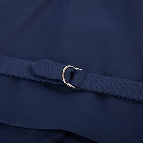 GRACE KARIN Chaleco Victoriano de Jacquard para Mujer Mediano Steampunk Azul Color Sólido S