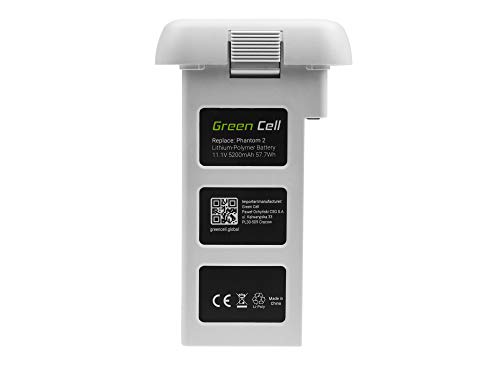 Green Cell® Batería para dji Phantom 2, Phantom 2 Vision+ Plus (Li-Polymer High Performance 5200mAh 57.7Wh 11.1V Blanco)