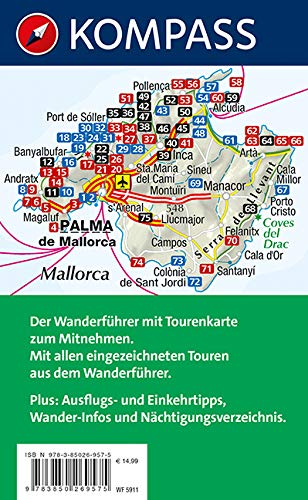 Guida escursionistica n. 5911. Mallorca. Con carta: Wanderführer mit Extra-Tourenkarte, 75 Touren, GPX-Daten zum Download.