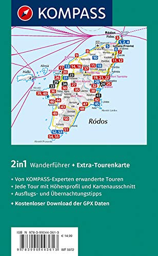 Guida escursionistica n. 5972. Rhodos. Con carta: Wanderführer mit Extra-Tourenkarte 1:55000, 55 Touren, GPX-Daten zum Download.