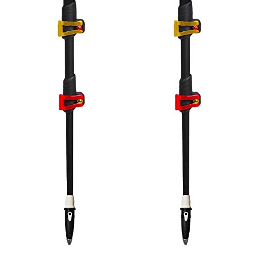 Guidetti – T3 Light 62 a 135 cm, 261 g – Bastones de caminar se venden por pares, negro, talla única