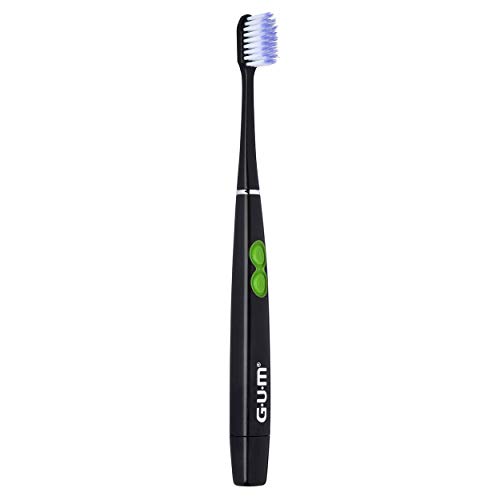 Gum ActiVital Sonic - Cepillo de dientes eléctrico con batería (2 unidades) color blanco y negro