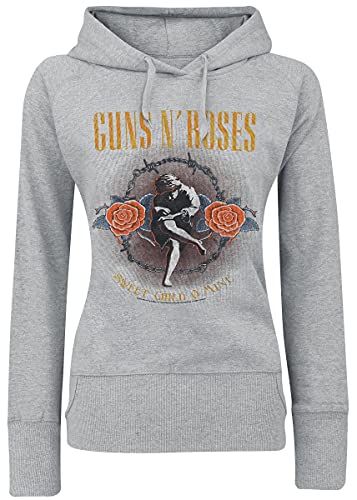 Guns N' Roses Sweet Child O'Mine Mujer Sudadera con Capucha Gris XL, 85% algodón, 15% Viscosa, Regular