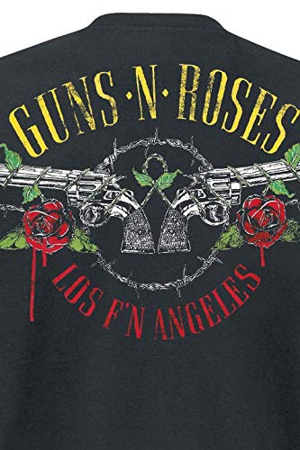 Guns N' Roses Top Hat Hombre Camiseta Negro XL, 100% algodón, Regular