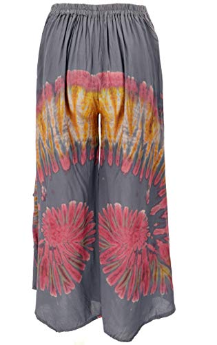 GURU SHOP Falda de pantalón batik para mujer, color marrón, sintética, talla: 38, pantalones largos alternativos gris 40