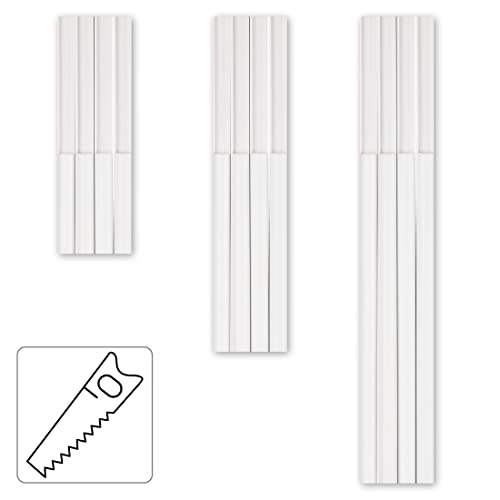 Hama 00020570 - Canal de PVC semicircular para cables, 100x1.1x1.0 cm, color blanco, 4 unidades