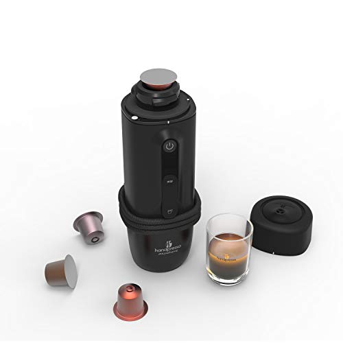 Handpresso Auto Capsule 21020 - Cafetera de expreso, automática, portátil, para cápsulas Nespresso, para coche (12 V/24 V)