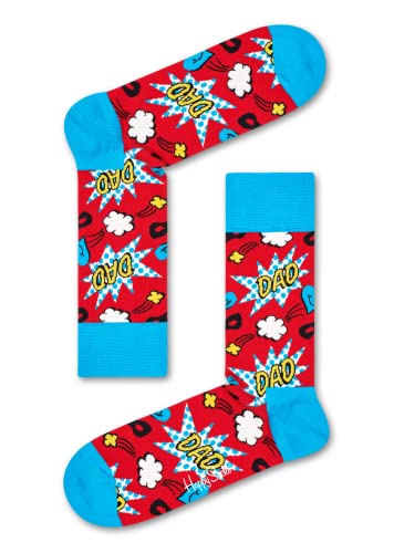 Happy Socks 3-Pack Super Dad Socks Gift Set Calcetines, Multicolor, M para Hombre
