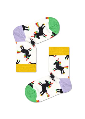 Happy Socks Dinosaur Sock Calcetines, Multicolor, 2-3 años (Pack de 2) Unisex Kids