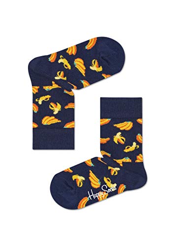 Happy Socks Kinder Socken Calcetines, Banane Marineblau, 12-24M Unisex Baby