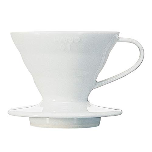 Hario VDC01W - Cafetera Dripper V60, de cerámica, 1 taza, color blanco